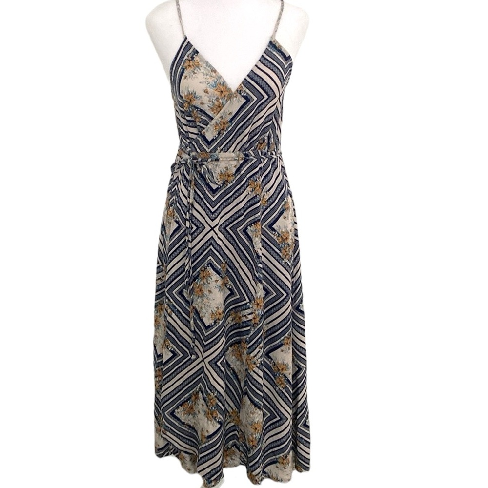 O’Neil Floral Striped Wrap Maxi Dress